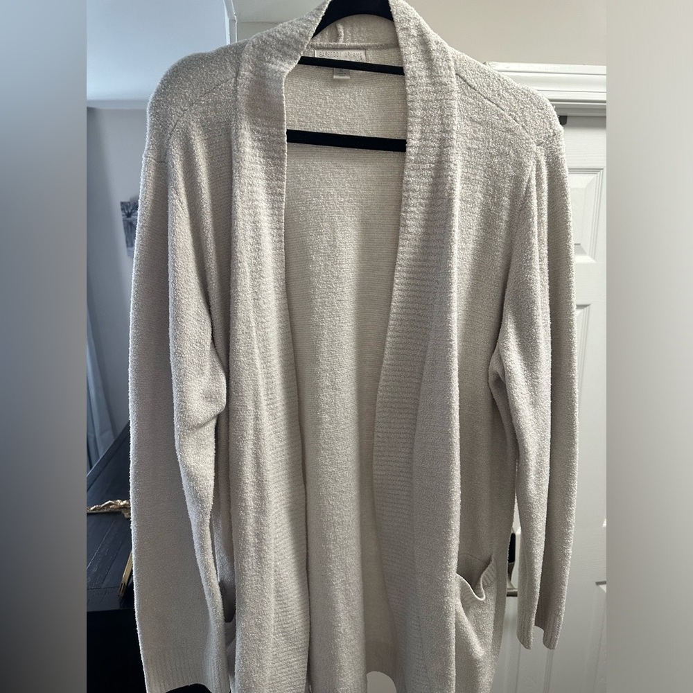 Barefoot Dreams cozylite cardigan in pewter